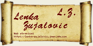 Lenka Zujalović vizit kartica